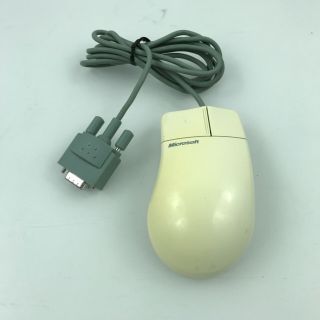 ✅ Vintage Microsoft Serial Mouse W/ Roller - 9 Pin P/n 37967 Serial Port 7.  D1