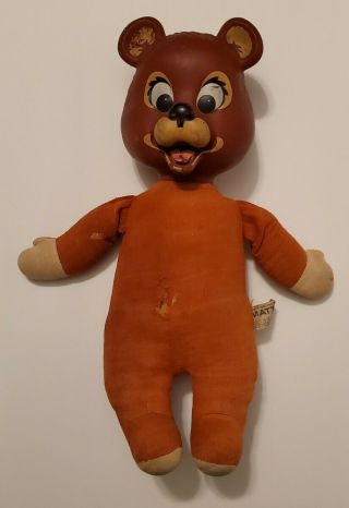 Vintage Biff The Bear By Mattel 1965 - Does Not Talk