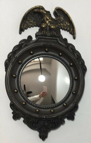 Vintage 1945 Syroco Homco 2340 Usa Convex Mirror Federal Regency Eagle Mirror