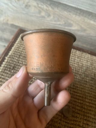 Vintage Coleman Funnel Copper No.  0