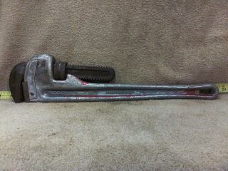 Vintage Ridgid 818 Aluminum Hd 18 Inch Pipe Wrench Usa