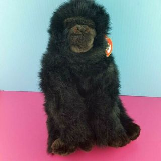 Ty Classic Black Gorilla Ape George Plush Stuffed Animal Toy 1989 Vintage 14 "