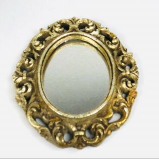 E.  A.  Riba Co.  Inc.  Brooklyn York 89M Gold Framed Oval Mirror Vintage Rare 2
