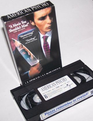 Vintage American Psycho Vhs Video Cassette Movie - Huey Lewis And The News
