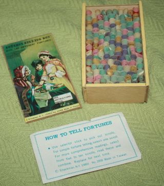 Vintage Fortune Telling Box 140 Fortunes Shackman,  Ny Gypsy Oracle Tarot
