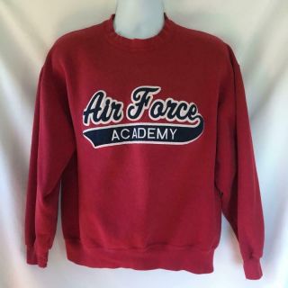 Vintage Air Force Academy Sweatshirt Size L Large Red