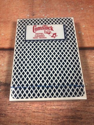 Vintage Comstock Hotel Casino Playing Cards Club Special 92 Bee Blue G31