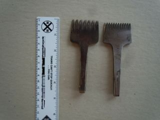 Two Vintage Dixon Angled Punches For Stitching Leather Or Buckstitching Or Lace