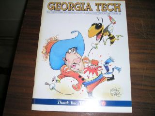 Georgia Tech Vs Virginia 1991 Football Program