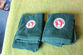 2 Great Northern Railway Green Hand Towels Cotton Port Authority