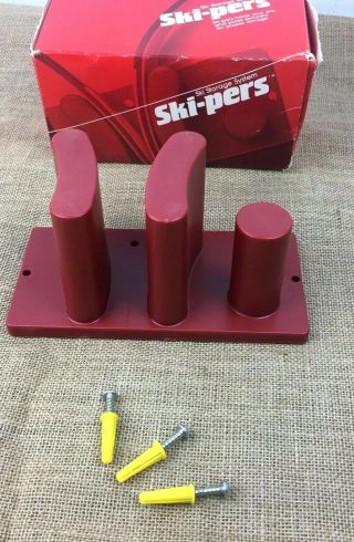 Vintage Ski - Pers Red Ski Storage System Rack Retro Hold Skis