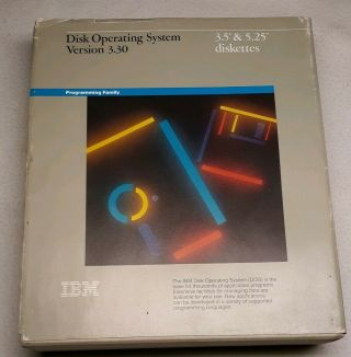 Vtg Ibm 1987 Disk Operating System Vers 330 Pc Computer Software Manuals Floppy