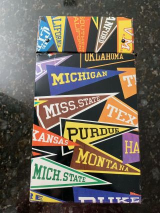 Mid Century File - A - Way College Pennant Metal Student Record File Flag School 2