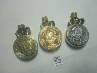 3 Vintage Petrol Lighters Anniversary Armed Forces Ussr Handmade Steampunk