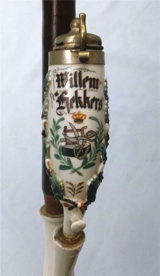 Antique German/austrian/dutch Porcelain Pipe Willem Fekkers? Taylor Dated 1901