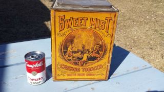 Sweet Mist Cardboard Container Tobacco Tin Country Store Counter Advertising