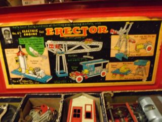 8 Vintage Erector Set No.  6 1/2 Electric Engine Set.
