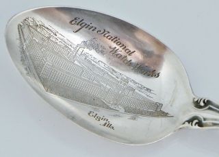 Elgin National Watch Sterling Silver Souvenir Spoon By Reed & Barton