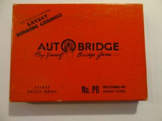 Vintage Autobridge - Play Yourself Bridge Game - Deluxe Pocket Model