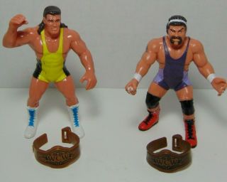 Wwf Wcw Vintage Wrestling Rick & Scott Steiner Figure Tag Team Belts Galoob 1990