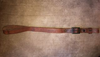 Vintage Marlin Adjustable 1” Brown Leather Rifle Shotgun Sling