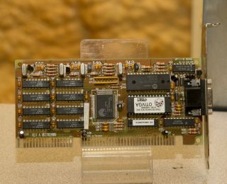 Vintage Oak Technology Ot037c Chipset 256kb 16 - Bit/8 - Bit Vga Card