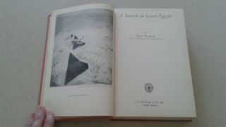1936 A Search In Secret Egypt First Edition Hardcover Book By Paul Brunton
