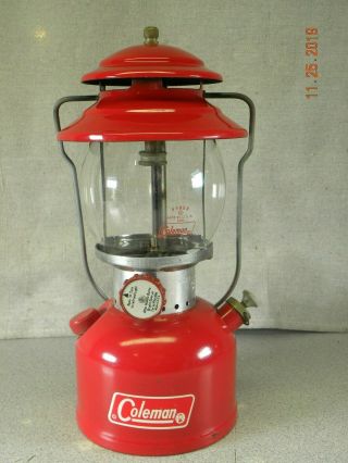 Coleman 200a Single Mantle Lantern - 1972 Vintage Red Coleman Lantern 200 A