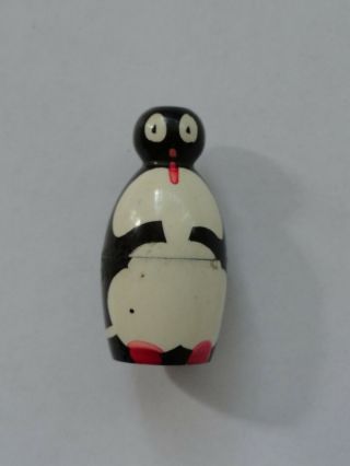 Vintage French France Penguin Solid Fragrance Perfume Container