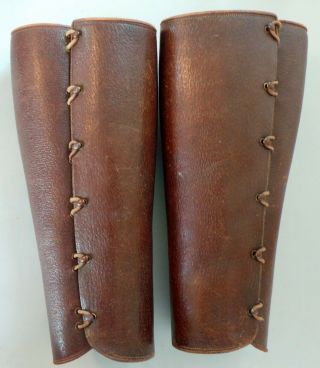 Ww1 Vintage Leather - Officers Military Gaiters - By 