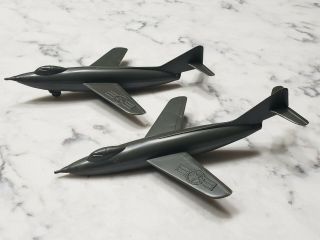 Vintage Plasticville O - O27 Jet Plane (2) Fighter Airplane Us Air Force O Scale