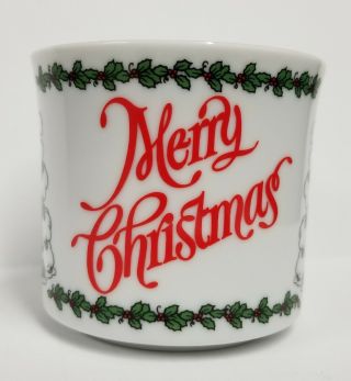 Mickey Mouse Santa Claus Merry Christmas Coffee Mug Cup Vintage Disneyland Japan