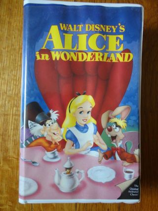 Vintage 1986 Black Diamond Disney Vhs – Alice In Wonderland,  Case