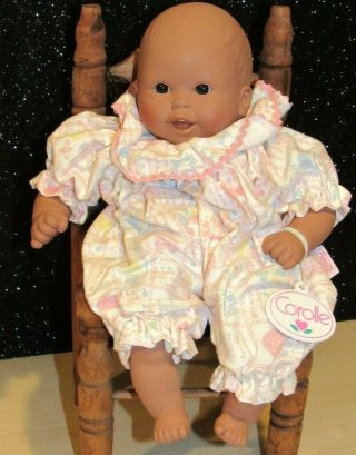 Vintage 1997 Corolle Bebe Calin 12 Inch Baby Doll W/tag & Outfit