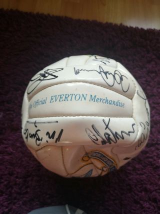 Everton Full Team Players Signed Football 1980s Rare Vintage Not Shirt