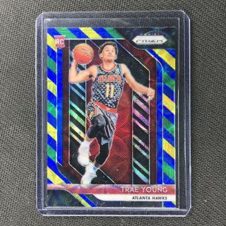 2018 - 19 Prizm Choice Trae Young Blue Green Yellow Scope Prizm 78
