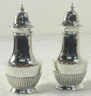 Sterling Silver Gorham Salt & Pepper Shakers Rare Pattern Classical 5 " Tall