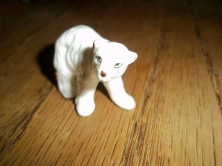 Vintage Polar Bear Figurine Bone China From Japan,  White Small,  1.  25 Inches Tall