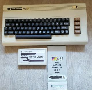 Vintage Rare Commodore Vic 20 Personal Computer With A Game - No Cables
