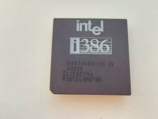 Intel A80386dx - 25 Iv,  386dx,  Sx218,  No Double Sigma,  Vintage Cpu,  Gold