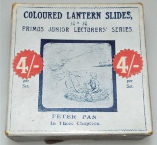 Peter Pan - Chapter 2 - Boxed Set Of 8 Antique Magic Lantern Slides - Primus