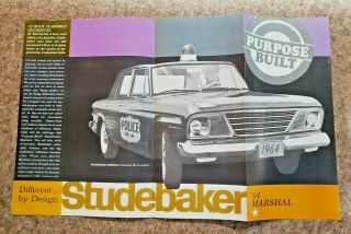 1964 Studebaker Marshal City Patrol Pursuit Police Car Brochure