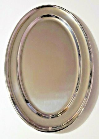 Couzon Made In France Acier Inox 18/10 Oval Serving Tray 17 " Long Holiday Tray