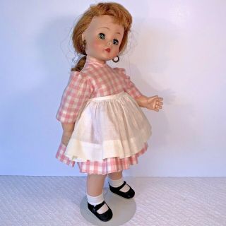 Madame Alexander Doll Tagged Pink Dress & Earrings 16 " 1959 " Edith "