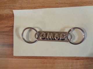 Vintage Gmac Double Ring Lost Key Tag Metal Key Chain 9853642