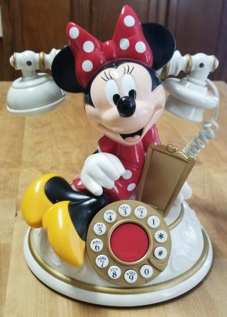 Vintage Disney Telemania / Minnie Mouse Desk Phone Collectible /