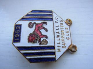 MILLWALL 1952 Supporters Club Vintage Badge 3