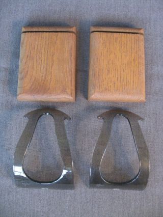 10 vintage unique Micoli lucite/walnut freehand tobacco pipe holder (s),  stand (s) 3