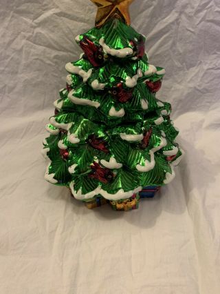 Collectible Vintage Davids Ceramic Christmas Tree Cookie Jar No Chips/flaws Euc