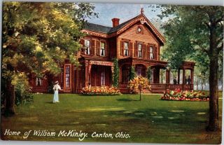Tucks 2900 Homes Of U.  S.  Presidents William Mckinley Canton Oh Vtg Postcard V16